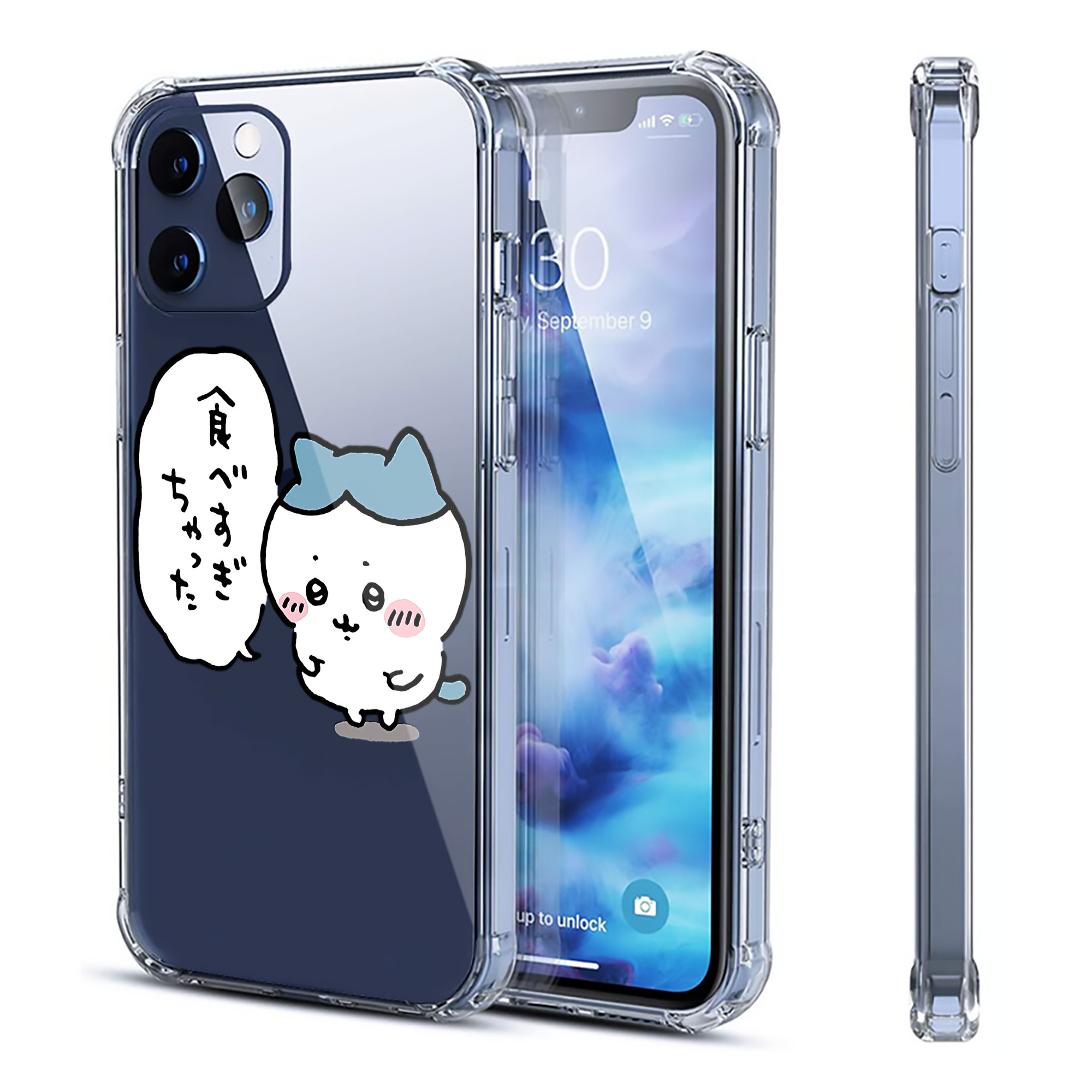 （画像用） ちいかわ ハチワレ Chii-kawa hachiware 【iPhone 12シリーズ対応】透明スマホケース（クリアソフトケース）